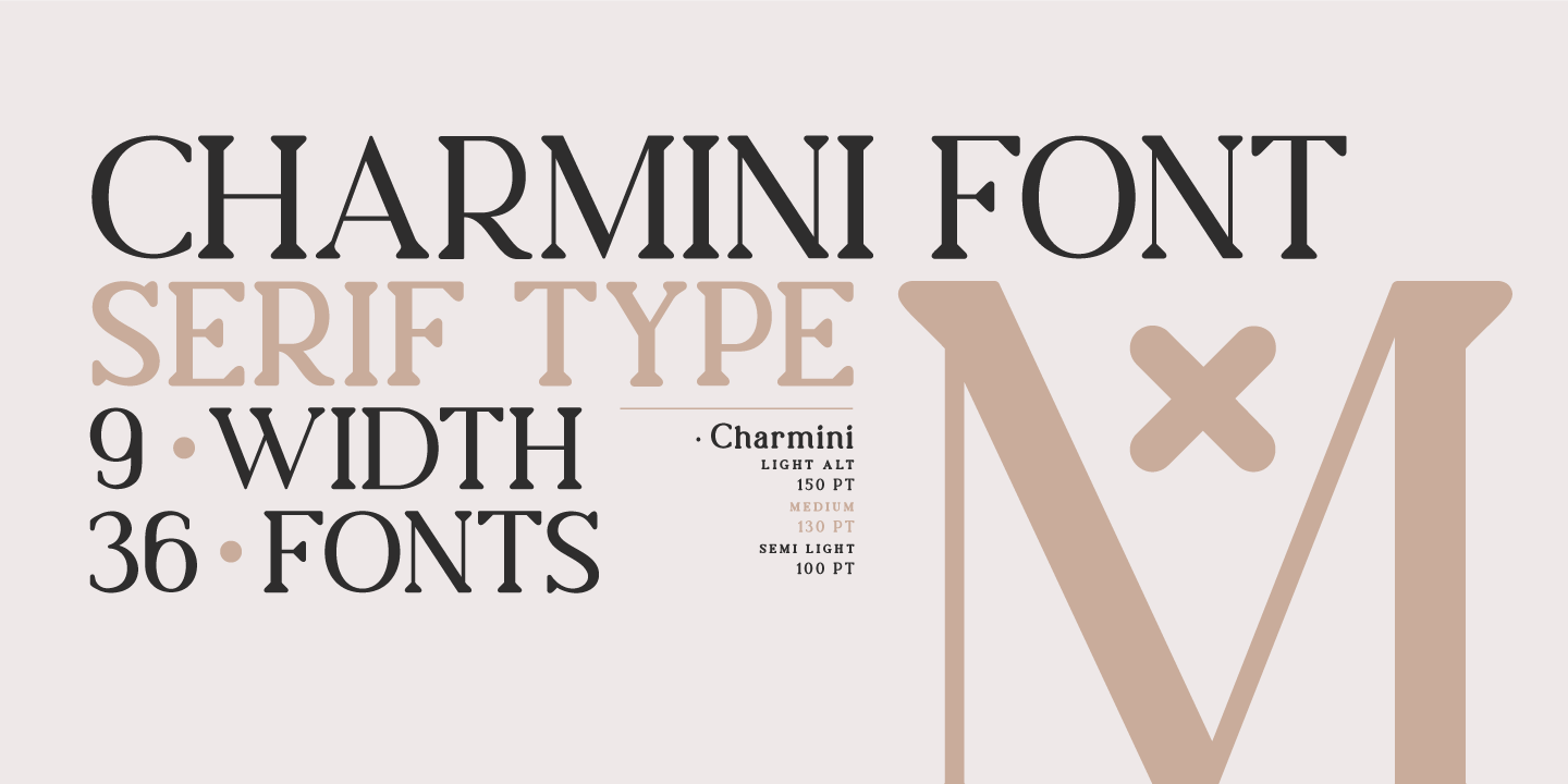 Beispiel einer Charmini Thin-Schriftart